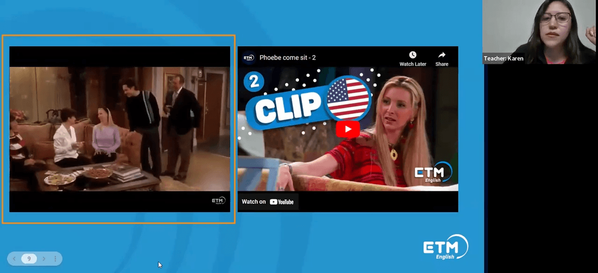 ETM English Demo Lesson Screenshot